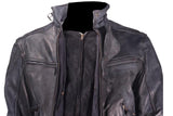 Mens Naked Cowhide Racer Style Jacket