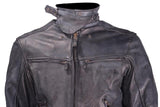 Mens Naked Cowhide Racer Style Jacket