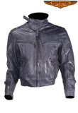 Mens Naked Cowhide Racer Style Jacket