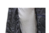 Mens Biker Textile Jacket With Reflective Strip On Front & Back