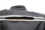 Men's Black Lightweight Textile Jacket W/ Gray Striped Design