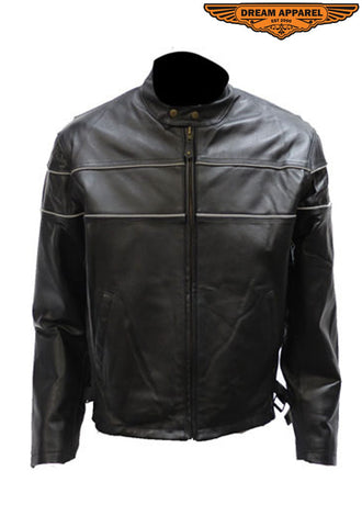 Mens Racer Jacket With Reflective Trim
