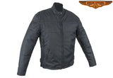 Mens Textile Jacket With Reflective Piping