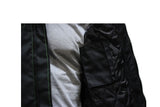 Men's Black Lightweight Textile Jacket W/ Green Stripes