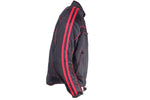 Men's Black Lightweight Textile Jacket W/ Red Stripes
