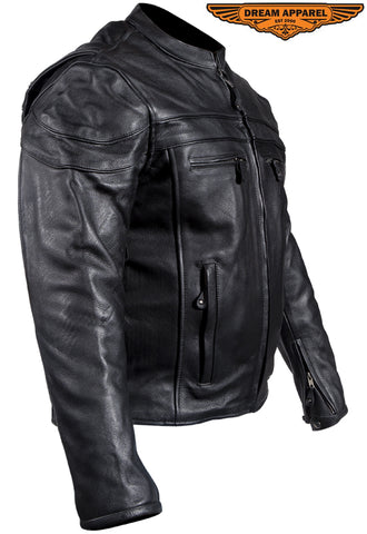 Mens Racer Jacket with Multi Pockets