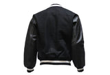 Men's Black & White Varsity Baseball Jacket