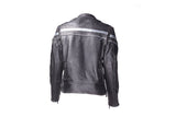 Mens Racer Style Jacket With Silver Stripes