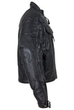 Mens Naked Cowhide Leather Jacket