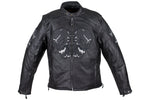 Men's Concealed Carry Jacket with Reflective Skulls