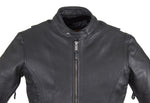 Mens Leather Motorcycle Jacket With Air Vents