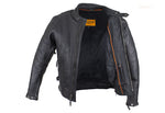 Mens Leather Motorcycle Jacket With Air Vents