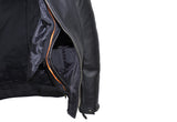 Mens Leather Motorcycle Jacket With Air Vents