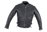 Mens Leather Motorcycle Jacket With Air Vents