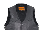 Mens Braided Leather Motorcycle Vest