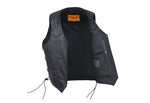 Mens Braided Leather Motorcycle Vest