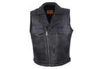 Mens Leather Vest With Over 10 Pockets