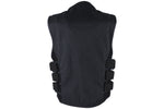 Men’s Black Motorcycle Textile Vest with Gun Pockets