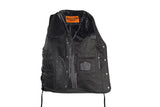Mens Leather Vest With Buffalo Nickel Snaps