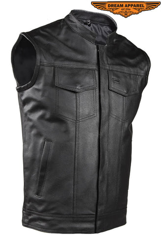 Men's Motorcycle Vest With Concealed Carry