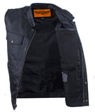 Mens Motorcycle Club Textile Vest With Gun Pocket