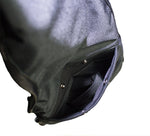 Mens Black Motorcycle Canvas Club Vest With Zipper