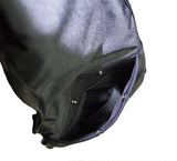 Mens Black Motorcycle Canvas Club Vest With Zipper