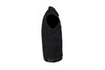 Mens Black Motorcycle Canvas Club Vest With Zipper