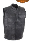 Men's Regular Cowhide Club Vest with Black Liner