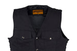 Men’s Black Denim Motorcycle Club Vest