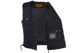 Men’s Black Denim Motorcycle Club Vest