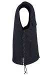 Men’s Black Denim Motorcycle Club Vest