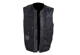 Men's Zippered 1/2" Collar Motorcycle Club Vest