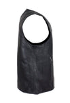 Mens Classic Motorcycle Club Vest With Gun Pockets