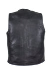 Mens Classic Motorcycle Club Vest With Gun Pockets