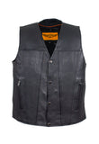 Mens Classic Motorcycle Club Vest With Gun Pockets