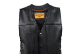 Mens Leather Vest With Concealed Gun Pockets