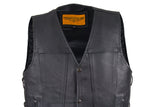 Mens Leather Vest With Concealed Gun Pockets