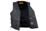 Mens Leather Vest With Concealed Gun Pockets