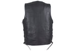 Mens Leather Vest With Concealed Gun Pockets