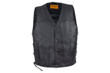 Mens Leather Vest With Concealed Gun Pockets