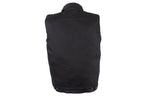 Men's Zippered Black Denim Club Vest