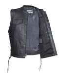 Men's Split Leather Gun Pocket Vest