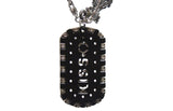 Love & Kisses 2-Piece Dog Tag with Cross