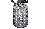 Love & Kisses 2-Piece Dog Tag with Cross