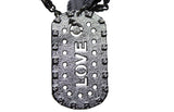 Love & Kisses 2-Piece Dog Tag with Cross