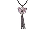 Black & Silver Butterfly Necklace
