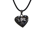 Black Velvet Cord with Silver Heart