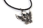 Pewter Flying Skull Pendent