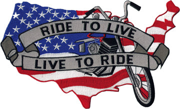 Country Map "Ride to Live, Live to Ride"